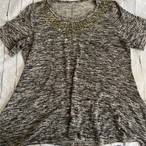 Gray Short Sleeve Women's Top